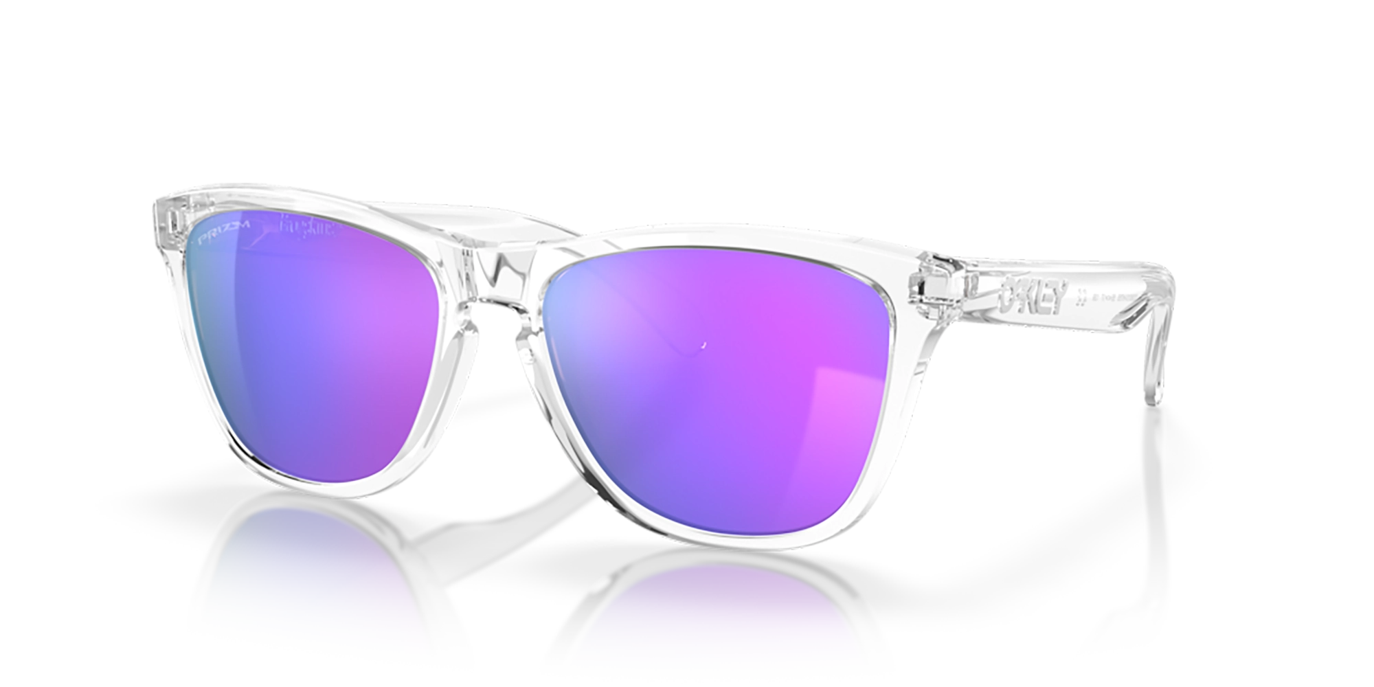 Oakley Frogskins Polished Clear Frame Prizim Violet