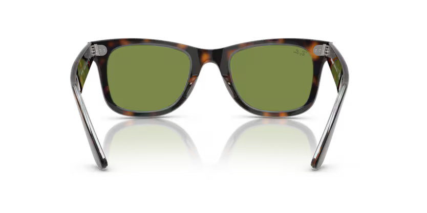 Ray-Ban Original Wayfarer 0RB2140 1413/4E Dark Havana On Multicolor Green Güneş Gözlüğü