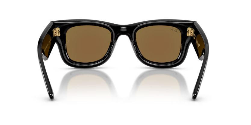 Ray-Ban Wayfarer Puffer RB4940 601/55 Black Light Green Mirror Blue Güneş Gözlüğü