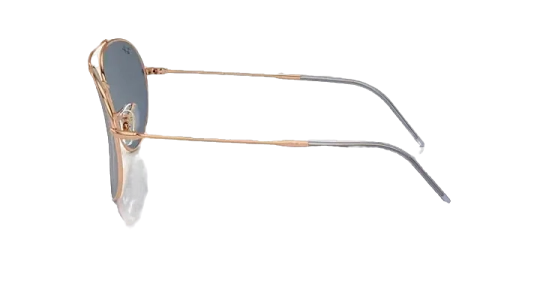 Ray-Ban Aviator Reverse 0RBR0101S Güneş Gözlüğü 92023A Rose Gold Dark Blue 59 Ekartman