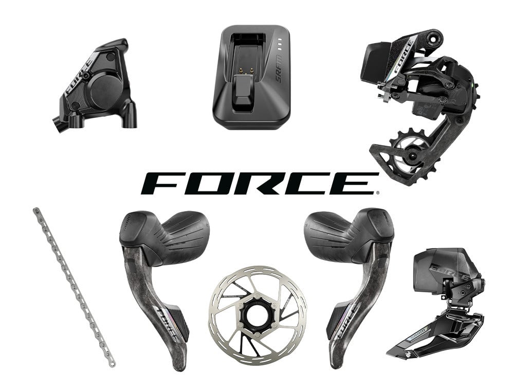 SRAM Force E1 AXS 2x12 HRD Upgrade Kit | Hidrolik Disk Frenli Elektronik Yol Grupseti