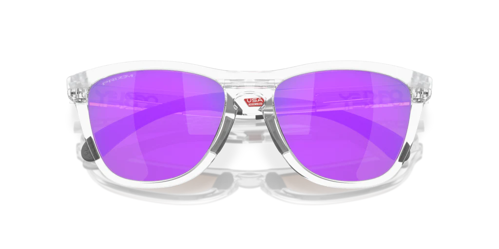 Clear oakleys with purple lenses best sale