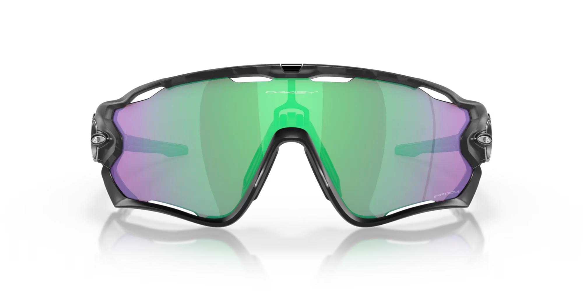 Oakley Jawbreaker Polished Black Camo Prizm Road Jade