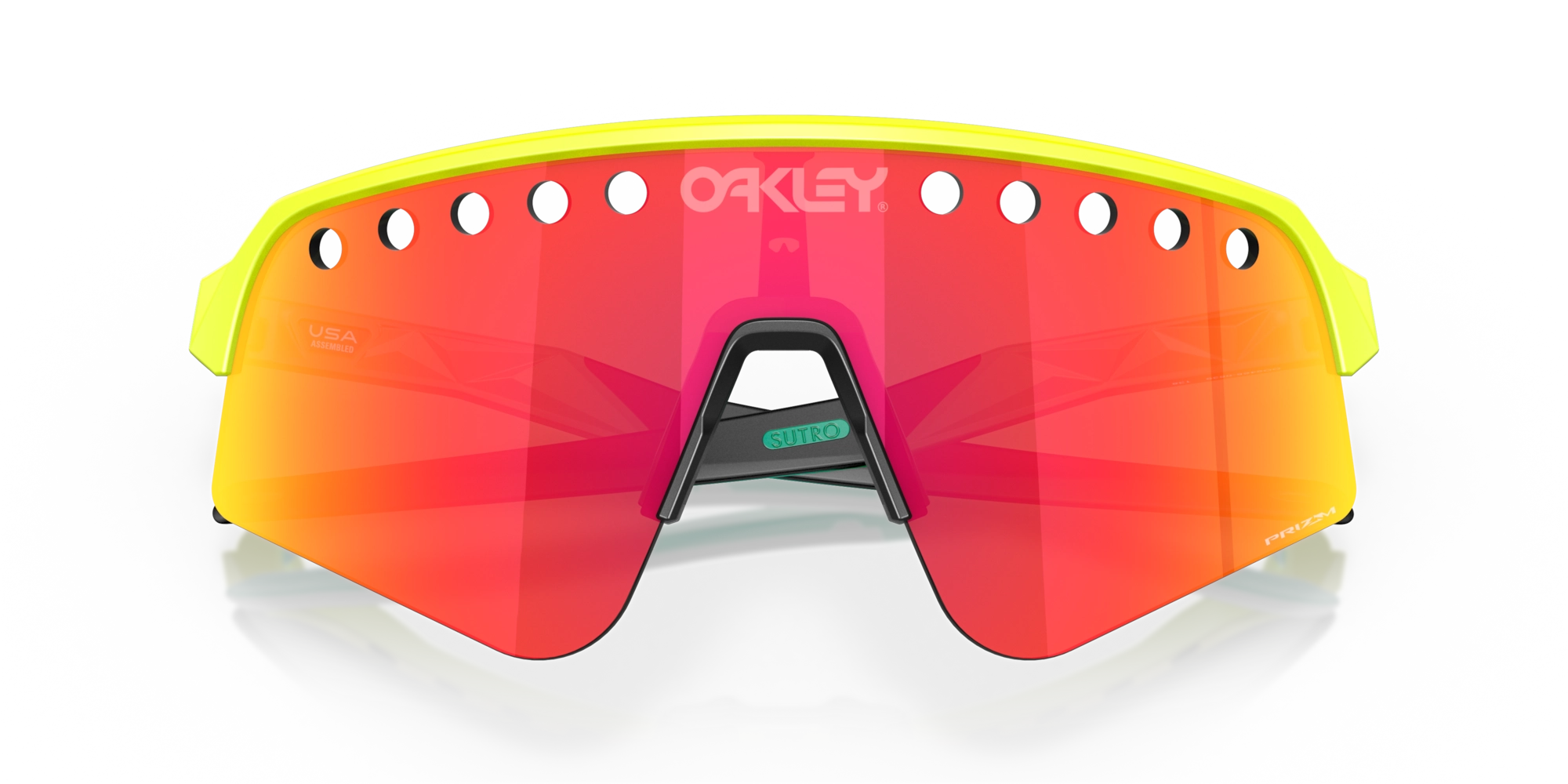 Oakley Sutro Lite Sweep Vented Tennis Ball Yellow Prizm Ruby