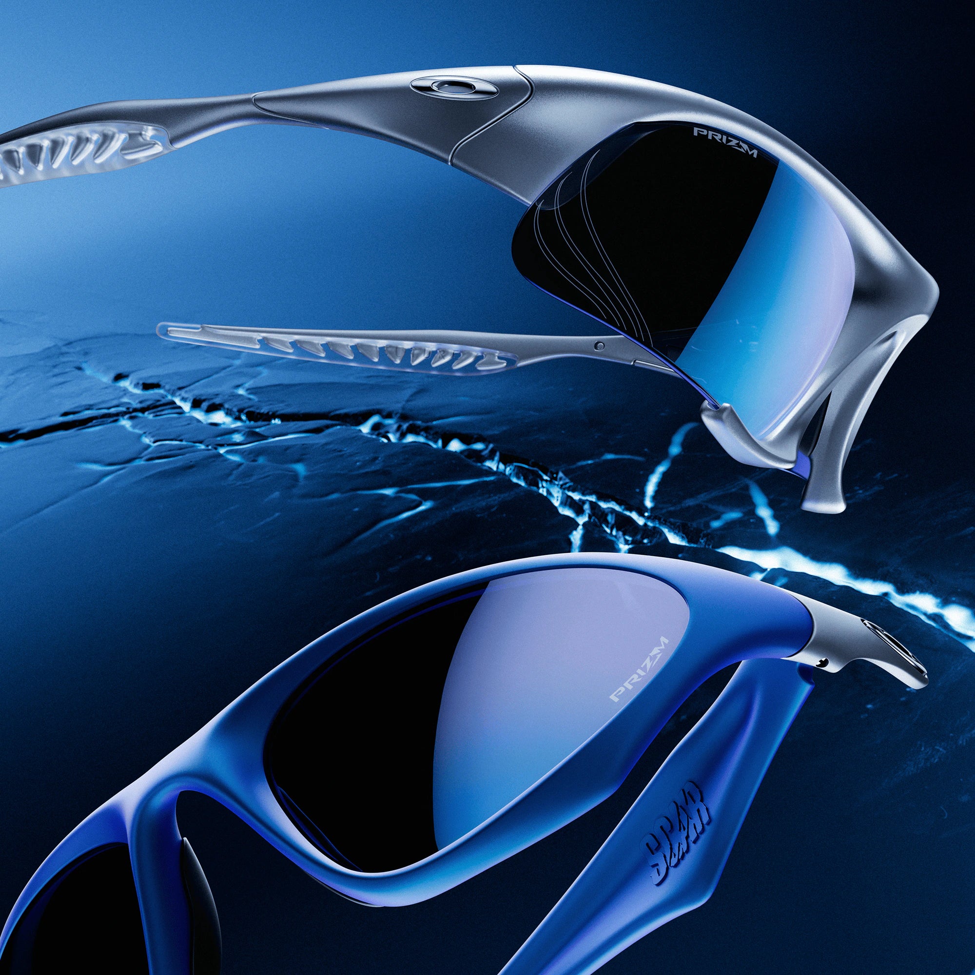 Oakley MUZM Scar & Suture Jacket 9526M Electric Blue 2K Prizm Sapphire Limited Edition Set