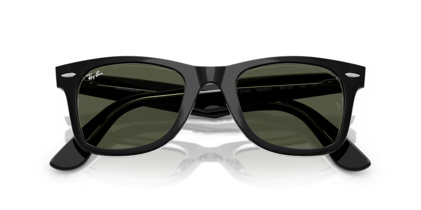 Ray-Ban Original Wayfarer 0RB2140 1294/31 Black on Transparent G-15 Green Güneş Gözlüğü