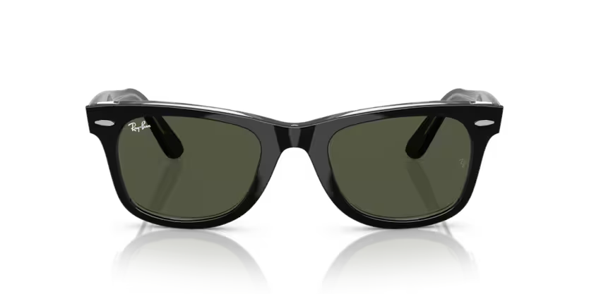 Ray-Ban Original Wayfarer 0RB2140 1294/31 Black on Transparent G-15 Green Güneş Gözlüğü