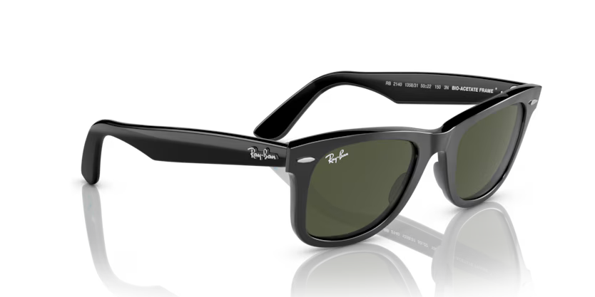 Ray-Ban Original Wayfarer Bio-Based 0RB2140 1358/31 Black Green Güneş Gözlüğü