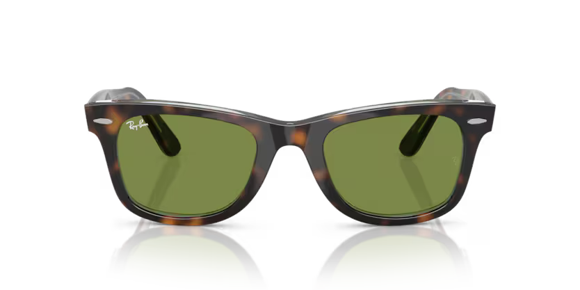 Ray-Ban Original Wayfarer 0RB2140 1413/4E Dark Havana On Multicolor Green Güneş Gözlüğü
