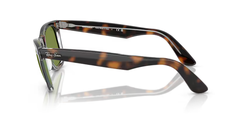 Ray-Ban Original Wayfarer 0RB2140 1413/4E Dark Havana On Multicolor Green Güneş Gözlüğü