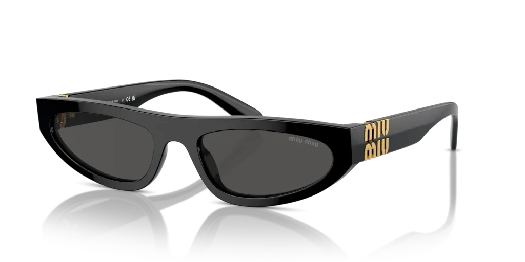 Miu Miu Glimpse Black Dark Gray Sunglasses 