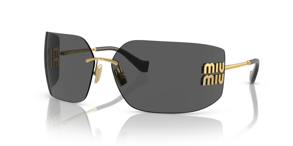 Miu Miu Glimpse Black Dark Gray Sunglasses 