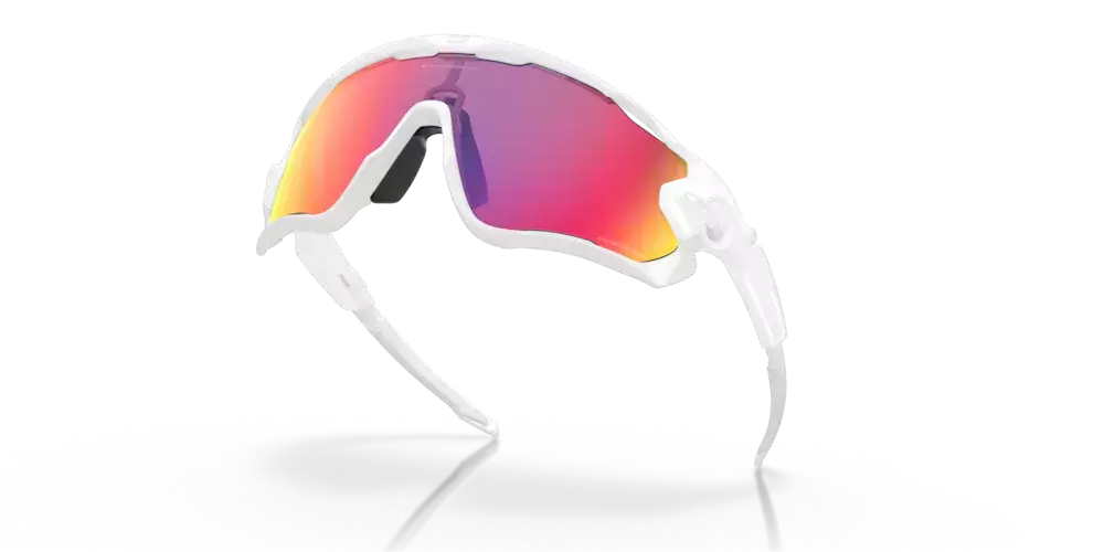 Oakley Jawbreaker Cycling Sunglasses Polished White Prizm Road 