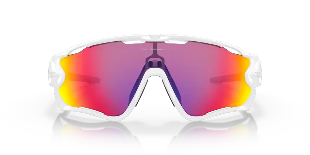 Oakley Jawbreaker Cycling Sunglasses Polished White Prizm Road 