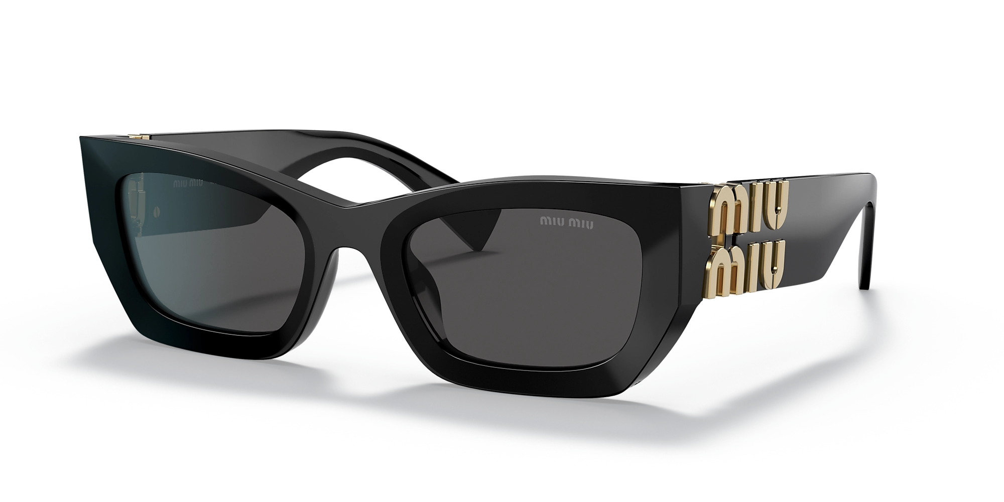 Miu Miu Glimpse Black Dark Gray Sunglasses 