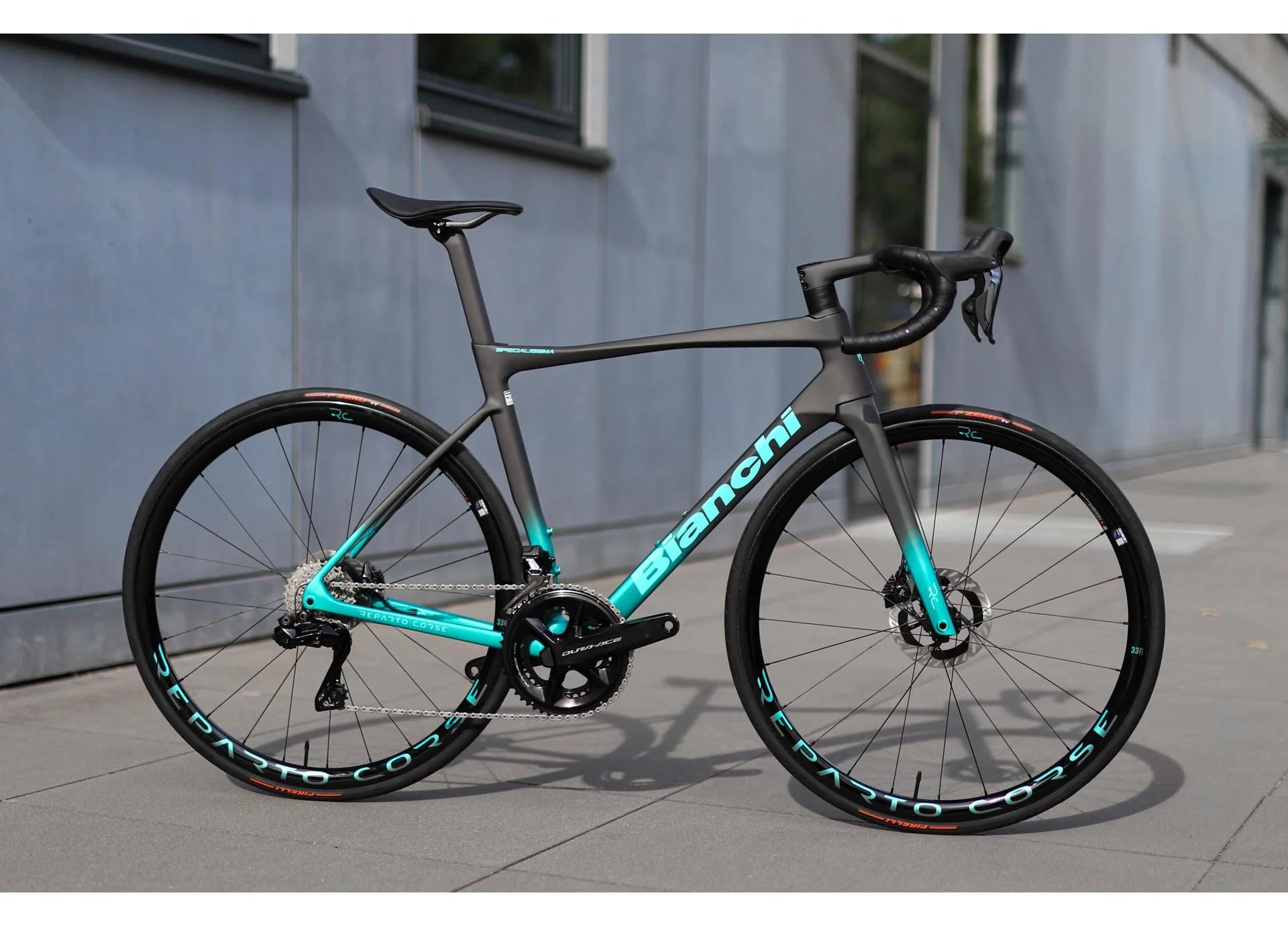 Bianchi Specialissima RC Dura Ace di2 12S HD W/Powermetre Karbon Yol Bisikleti Siyah - Celeste 53CM