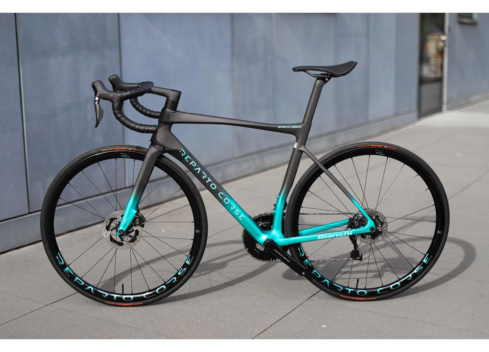 Bianchi Specialissima RC Dura Ace di2 12S HD W/Powermetre Karbon Yol Bisikleti Siyah - Celeste 53CM