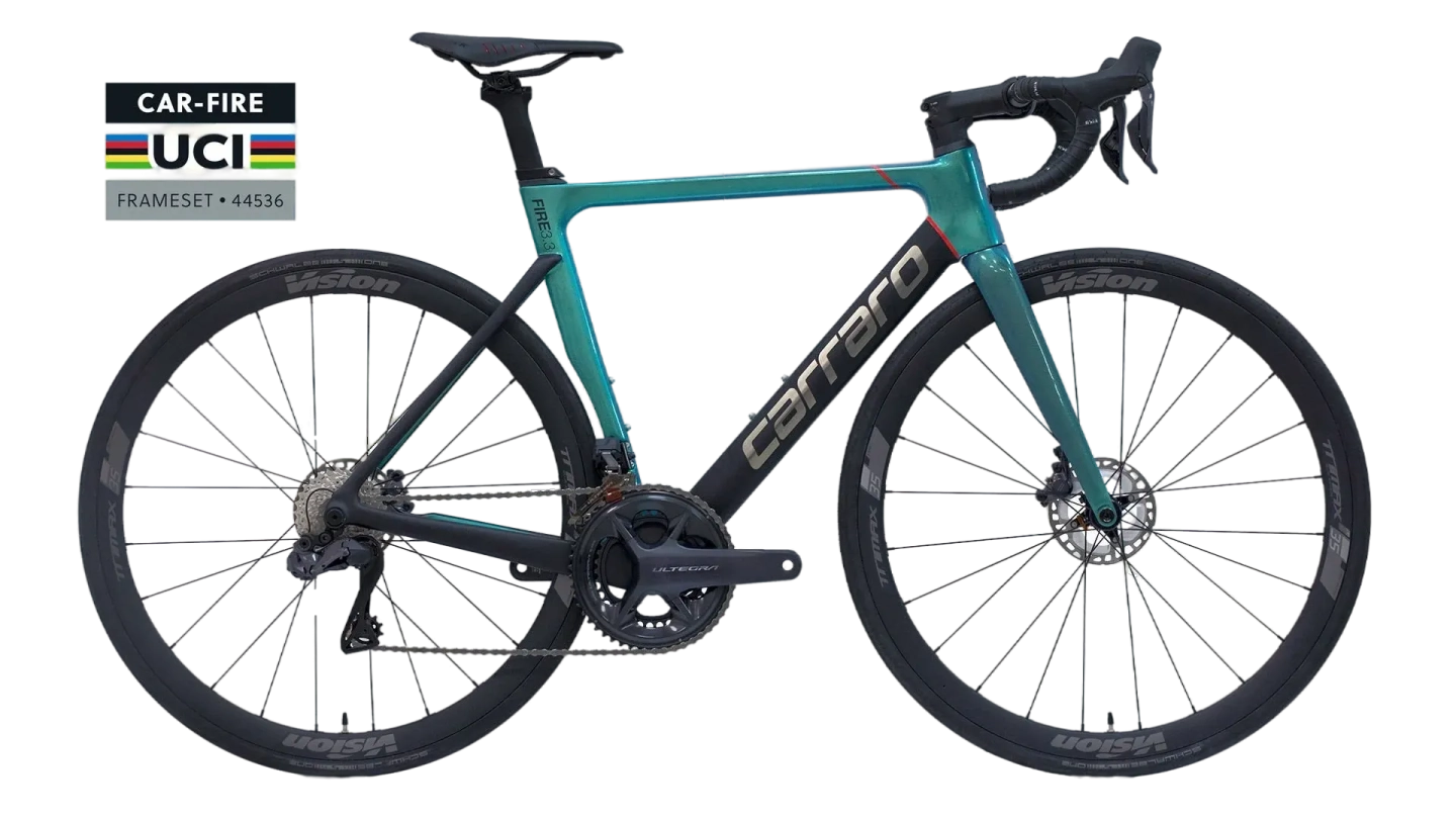 CARRARO Fire 3.3 Ultegra Di2 12Sp HD UCI Karbon Yol Bisikleti Turkuaz - Siyah 53CM