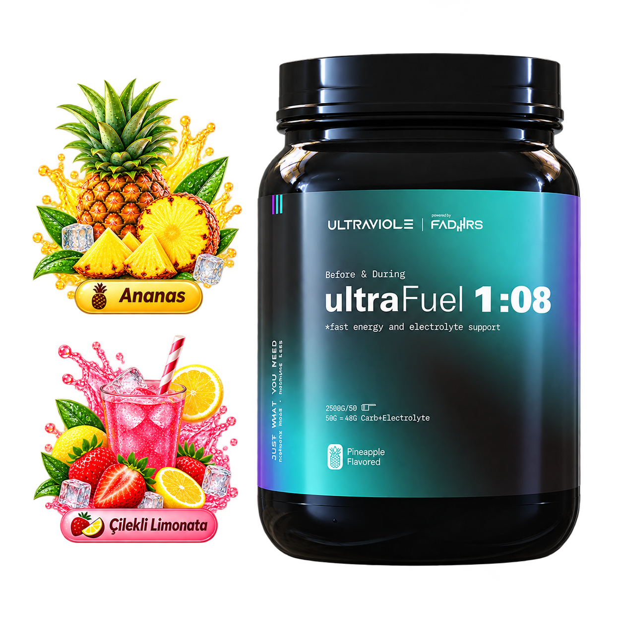UltraFuel 1:0.8 Karbonhidrat & Elektrolit 2500g (2x1250 g)