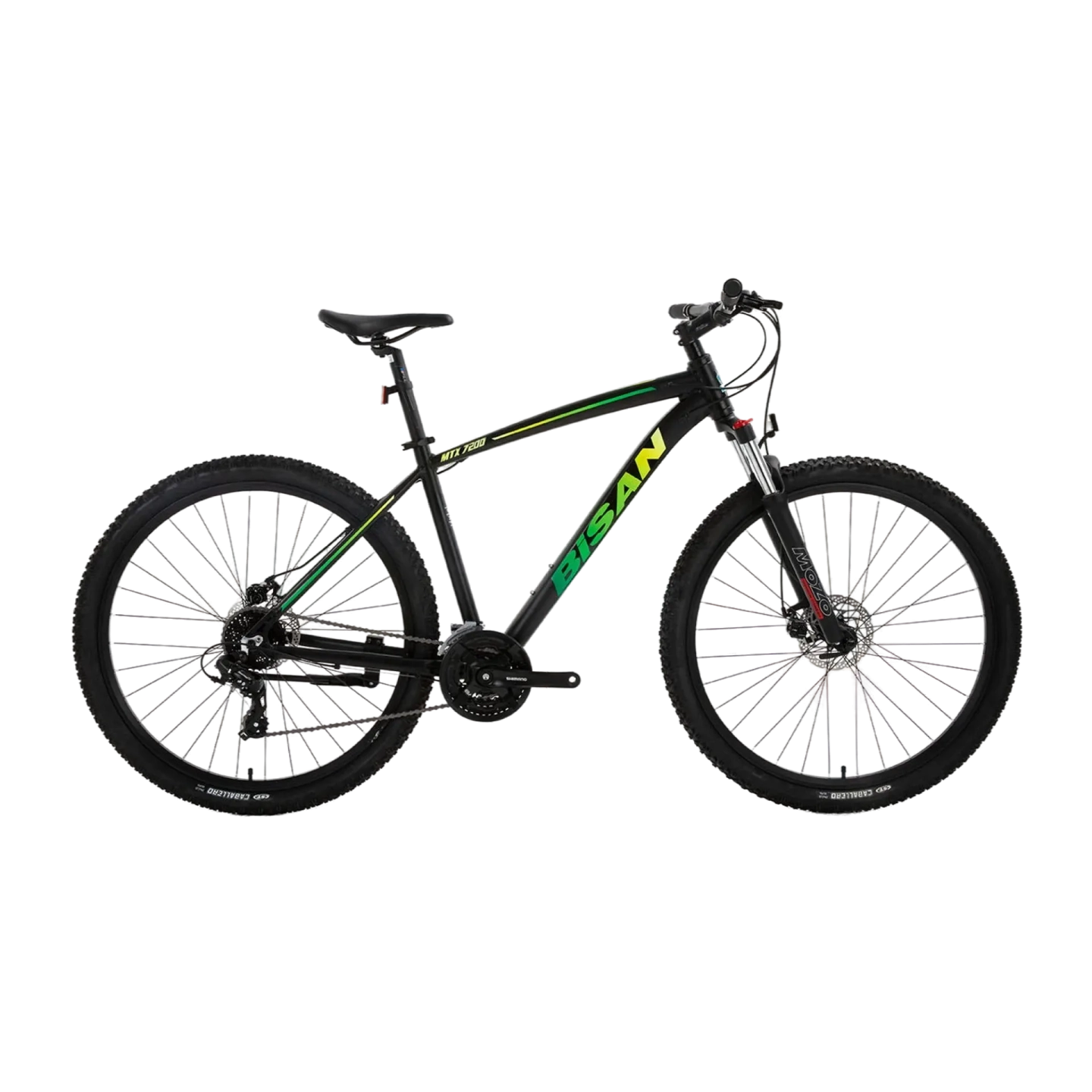 BİSAN MTX 7200 27,5" 24 Vites MD Dağ Bisikleti MTB Siyah - Yeşil 43CM